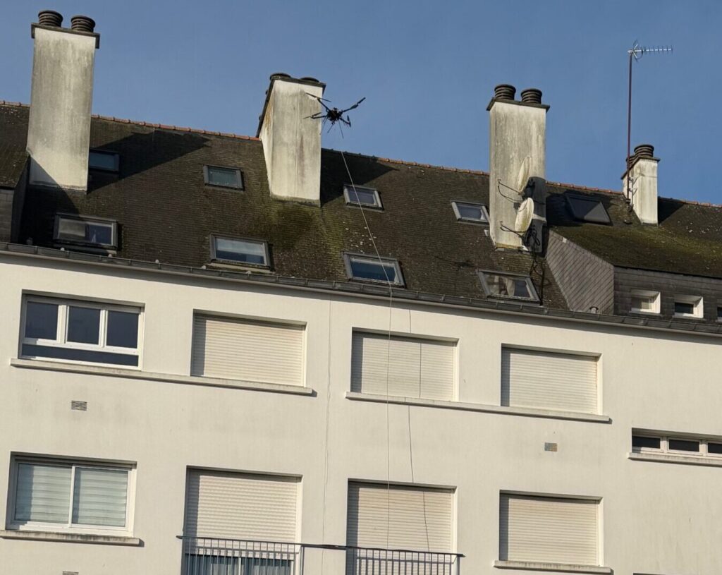 Démoussage toiture drone traitement ardoises